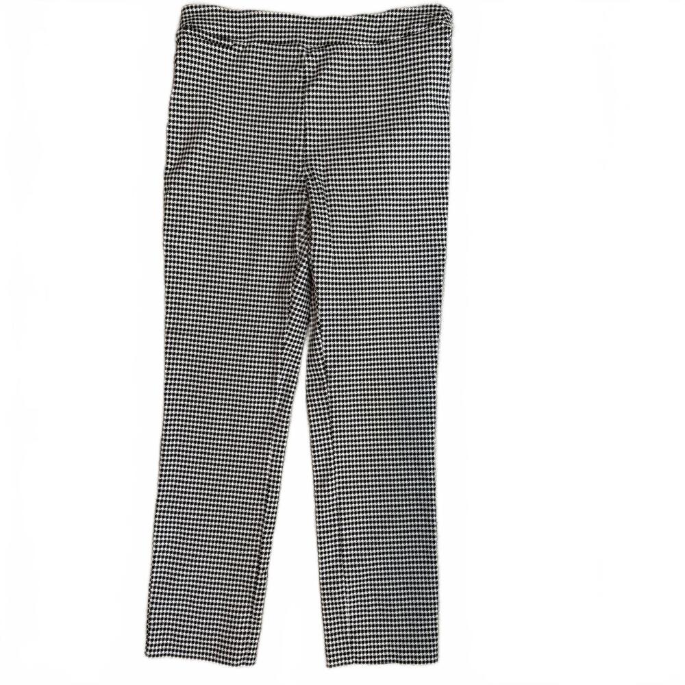 Jules & Leopold Women's Medium Pull On Pants Black and White Houndstooth